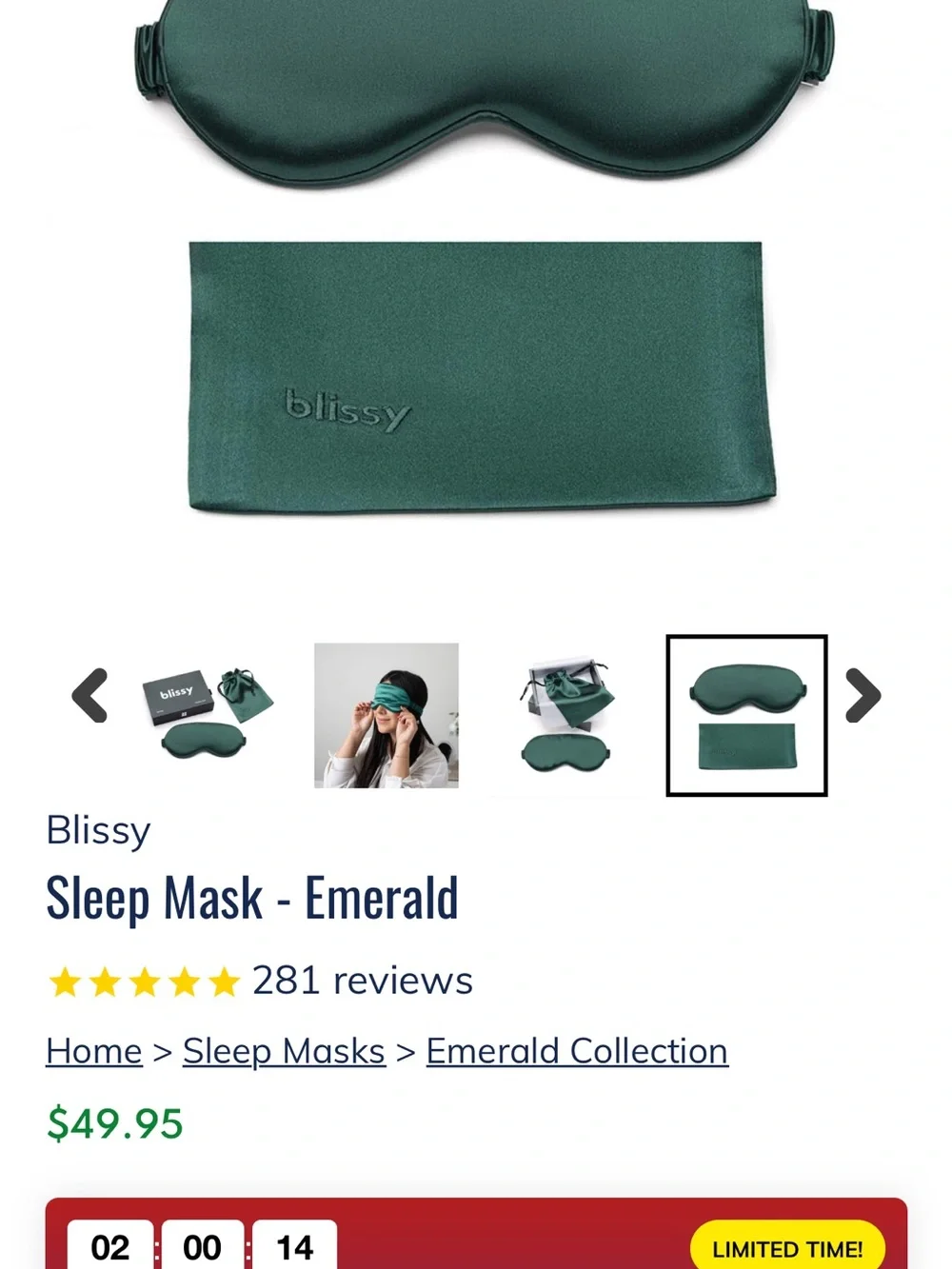 Blissy Silk Pillowcase - Dark Green